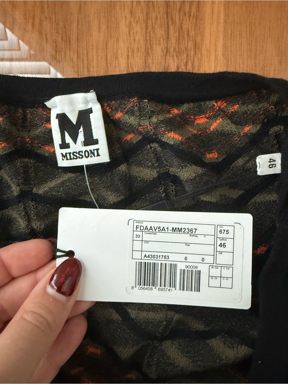 New with tags! MISSONI skirt size 46= US 10 - Picture 2 of 4
